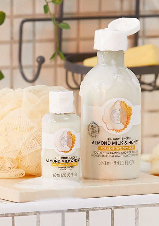 almond milk honey soothing shower